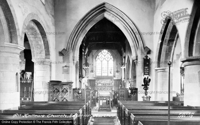 Photo of Harthill, All Hallow's Church Interior c.1955