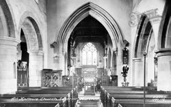 All Hallow's Church Interior c.1955, Harthill