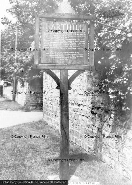 Photo of Harthill, The Village Sign c.1960