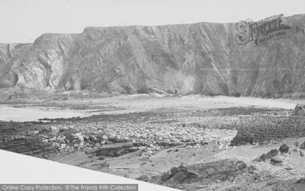Photo of Hartland, Cliff Scene c.1885