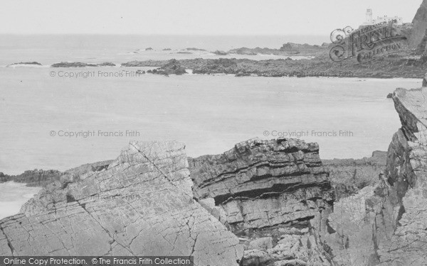 Photo of Hartland, Lighthouse And Rocks c.1885