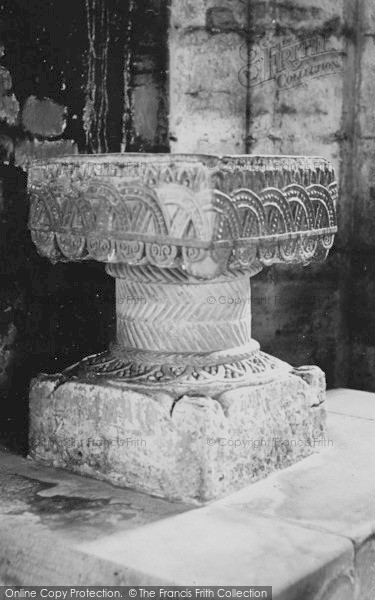 Photo of Hartland, St Nectan's Church, Norman Font c.1885