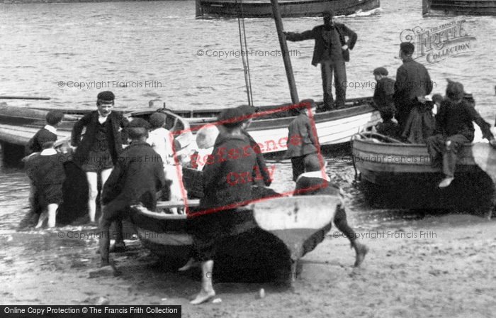 Photo of Hartlepool, Beach, Boys And Boats 1903