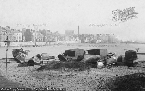 Photo of Hartlepool, Boats On The Beach 1886