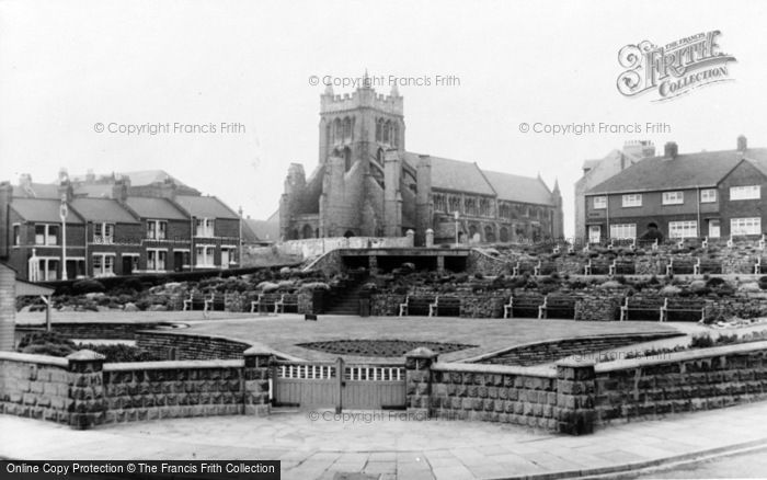 Photo of Hartlepool, The Church And Gardens c.1955