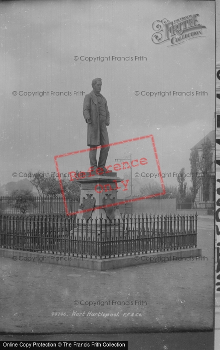 Photo of Hartlepool, The Ward Jackson Monument 1899
