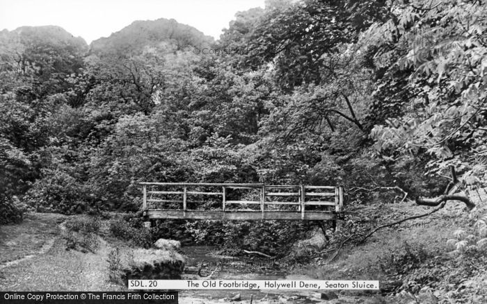 Photo of Hartley, The Old Footbridge c.1955