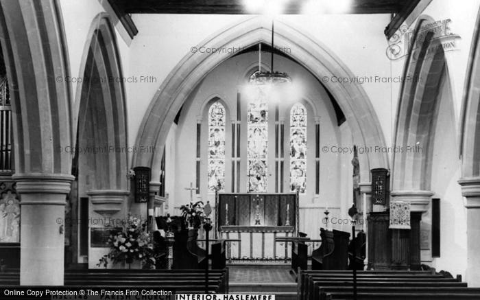 Photo of Haslemere, Parish Church Interior c.1965