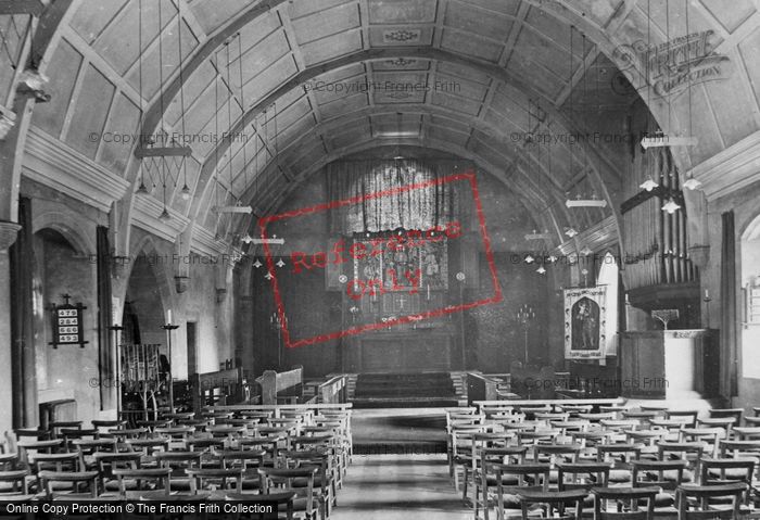 Photo of Haslemere, St Christopher's Church, Interior 1917