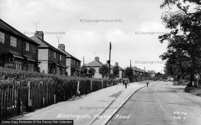 Photo of Haslington, Crewe Road c.1955