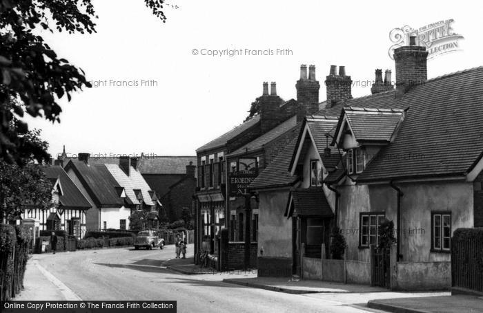 Photo of Haslington, The Village c.1955