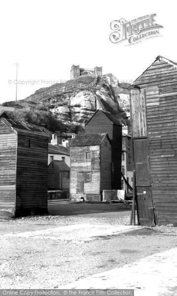 Photo of Hastings, Fishermen's Huts c.1955