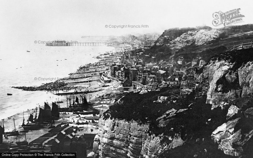 Hastings, from East Cliff 1891