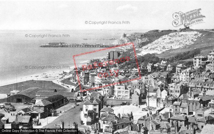 Photo of Hastings, From East Hill c.1950