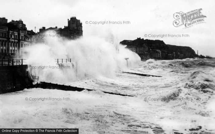 Photo of Hastings, Rough Sea c.1930