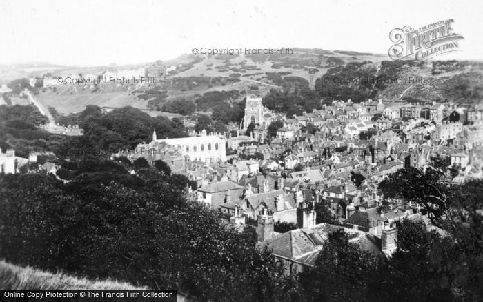 Photo of Hastings, The Old Town From West Hill c.1930