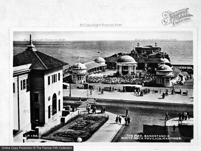 Photo of Hastings, The Pier, Bandstand And White Rock Pavilion c.1950