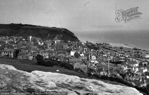 Photo of Hastings, View From The Castle c.1955