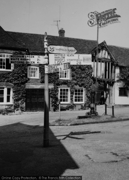 Photo of Hatfield Broad Oak, Signpost And Pump c.1965