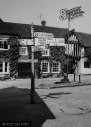 Signpost And Pump c.1965, Hatfield Broad Oak