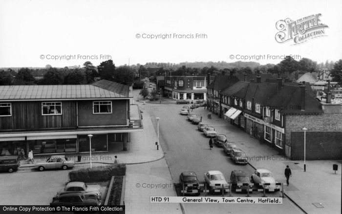 Photo of Hatfield, Town Centre View c.1965
