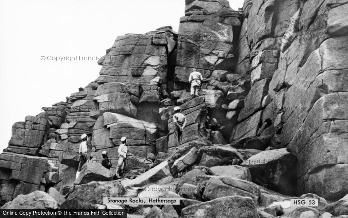 Photo of Hathersage, Climbing At Stanage Rocks c.1960