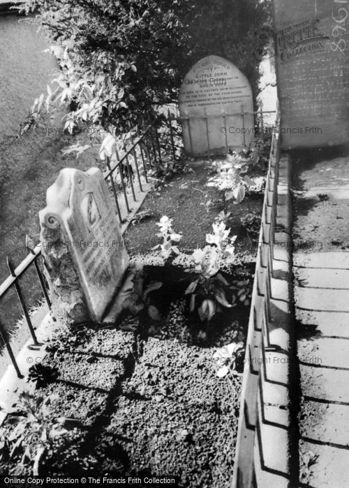 Photo of Hathersage, The Grave Of Little John Of Robin Hood Fame c.1955