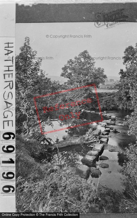 Photo of Hathersage, The River Derwent, Stepping Stones 1919