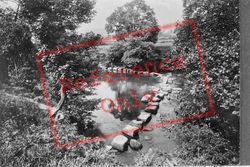 The River Derwent, Stepping Stones 1932, Hathersage