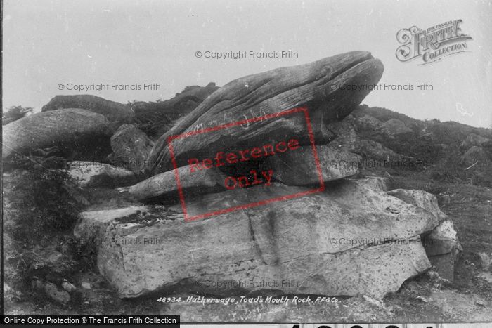 Photo of Hathersage, Toad's Mouth Rock 1902