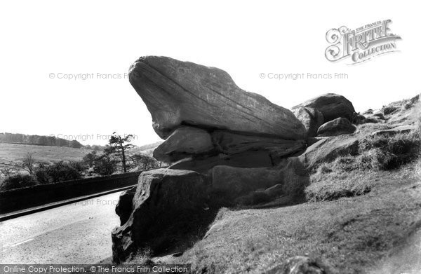 Photo of Hathersage, Toad's Mouth Rock c.1965