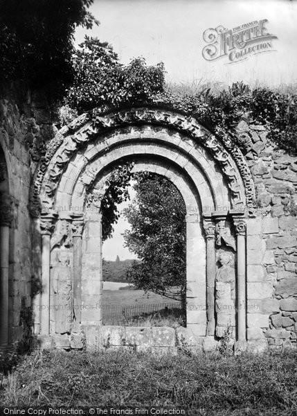 Photo of Haughmond Abbey, The Chapter House Portal 1924