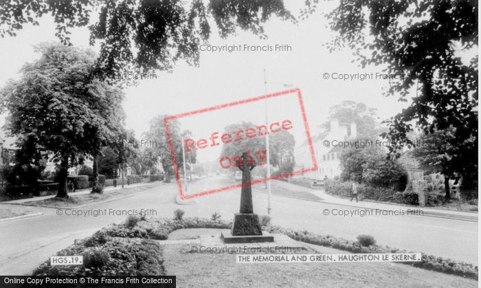 Photo of Haughton Le Skerne, The Memorial And Green c.1965