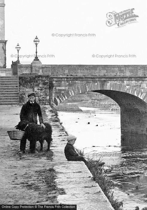 Photo of Haverfordwest, Boys By New Bridge 1890