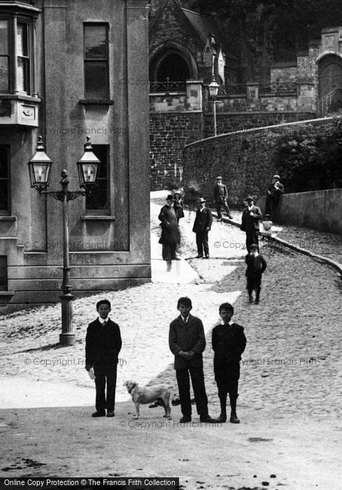 Photo of Haverfordwest, Boys In Mariners Square 1906