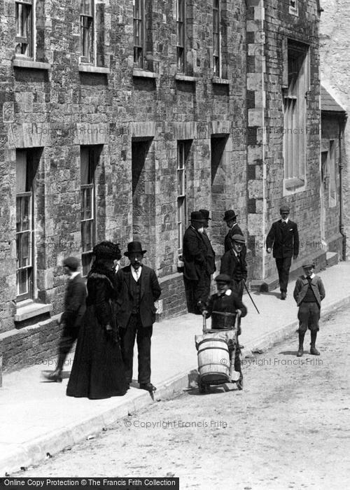 Photo of Haverfordwest, Townsfolk On Dew Street 1906