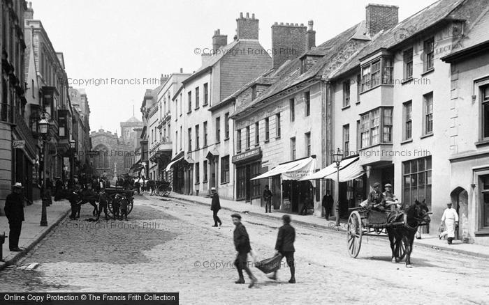 Photo of Haverfordwest, Townsfolk On High Street 1906