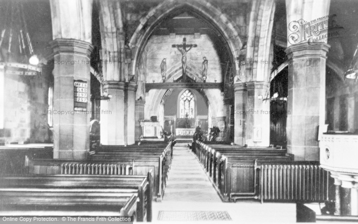 Photo of Hawarden, Parish Church, Interior c.1935