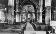 Hawarden, Parish Church, interior c1935