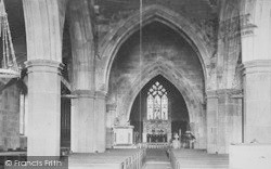 St Deiniol's Church Interior c.1900, Hawarden