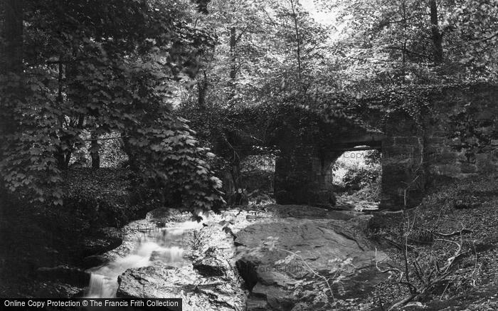 Photo of Hawarden, The Ladies Waterfall And Bridge c.1900