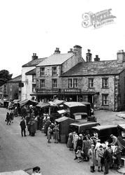 Shoppers In The Main Street c.1950, Hawes