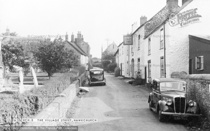 Photo of Hawkchurch, The Village Street c.1955