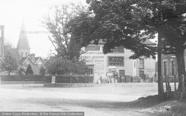 Photo of Hawkhurst, Grocery Store And Church 1902