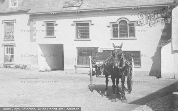Photo of Hawkshead, Pony And Trap At The Red Lion Hotel 1896