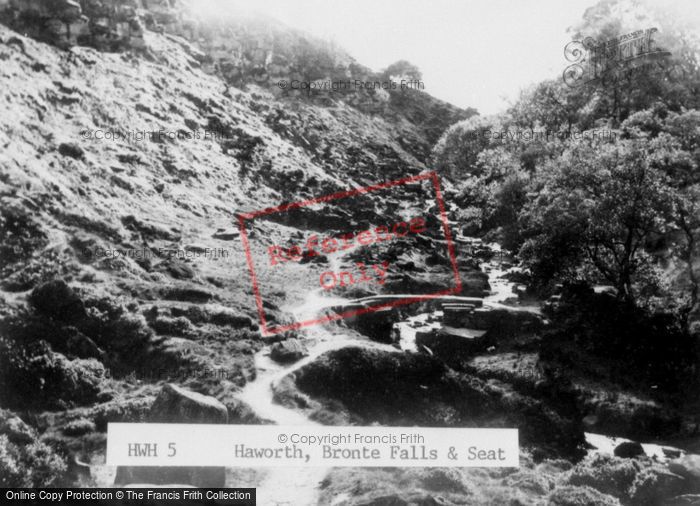 Photo of Haworth, Bronte Falls And Seat c.1955