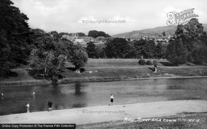 Photo of Hay On Wye, River And Town c.1950