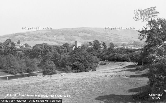 Photo of Hay On Wye, River From Meadows c.1950