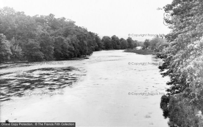 Photo of Hay On Wye, River Wye From The Bridge c.1955