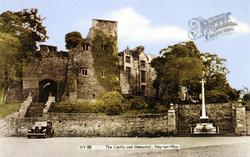 The Castle And Memorial c.1955, Hay-on-Wye